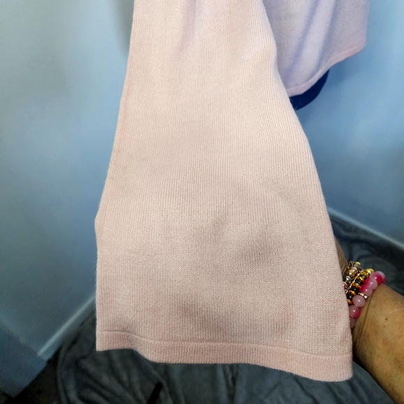 Miss Selfridge Ballerina Pink Bell Sleeves Tie Back Sweater - Picture 9 of 12